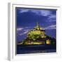 Mont St. Michel, Illuminated at Dusk, La Manche Region, Basse-Normandie, France-Roy Rainford-Framed Photographic Print