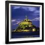 Mont St. Michel, Illuminated at Dusk, La Manche Region, Basse-Normandie, France-Roy Rainford-Framed Photographic Print