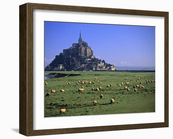 Mont St Michel, Manche, Normandy, France-Walter Bibikow-Framed Photographic Print