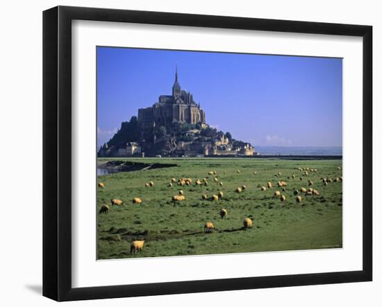 Mont St Michel, Manche, Normandy, France-Walter Bibikow-Framed Photographic Print