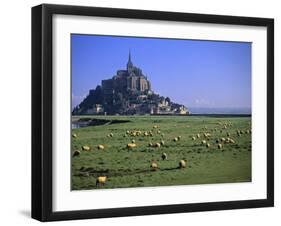 Mont St Michel, Manche, Normandy, France-Walter Bibikow-Framed Photographic Print