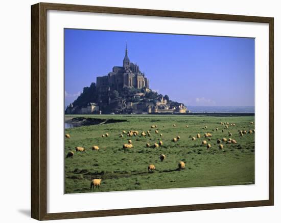 Mont St Michel, Manche, Normandy, France-Walter Bibikow-Framed Photographic Print