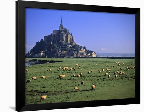 Mont St Michel, Manche, Normandy, France-Walter Bibikow-Framed Photographic Print