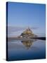 Mont St. Michel (Mont Saint-Michel) Reflected in Water, Manche, Normandy, France, Europe-Charles Bowman-Stretched Canvas