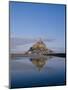 Mont St. Michel (Mont Saint-Michel) Reflected in Water, Manche, Normandy, France, Europe-Charles Bowman-Mounted Photographic Print