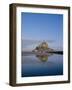 Mont St. Michel (Mont Saint-Michel) Reflected in Water, Manche, Normandy, France, Europe-Charles Bowman-Framed Photographic Print