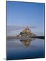 Mont St. Michel (Mont Saint-Michel) Reflected in Water, Manche, Normandy, France, Europe-Charles Bowman-Mounted Photographic Print