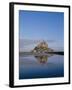 Mont St. Michel (Mont Saint-Michel) Reflected in Water, Manche, Normandy, France, Europe-Charles Bowman-Framed Photographic Print