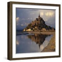 Mont-St-Michel, Normandy. Evening Shot with Reflection-Joe Cornish-Framed Photographic Print