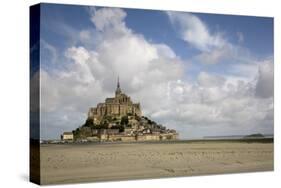 Mont St Michel, Normandy-David Churchill-Stretched Canvas