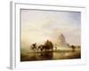 Mont St. Michel, Peasants returning to Pontorson on the approach of the Tide-Edward William Cooke-Framed Giclee Print