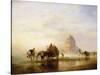 Mont St. Michel, Peasants returning to Pontorson on the approach of the Tide-Edward William Cooke-Stretched Canvas