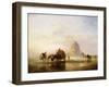 Mont St. Michel, Peasants returning to Pontorson on the approach of the Tide-Edward William Cooke-Framed Giclee Print