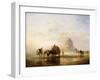 Mont St. Michel, Peasants returning to Pontorson on the approach of the Tide-Edward William Cooke-Framed Giclee Print