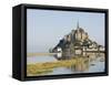 Mont-Tombe and the 12th Century Benedictine Abbey of Mont-St.-Michel, Basse Normandie, France-James Emmerson-Framed Stretched Canvas
