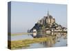 Mont-Tombe and the 12th Century Benedictine Abbey of Mont-St.-Michel, Basse Normandie, France-James Emmerson-Stretched Canvas