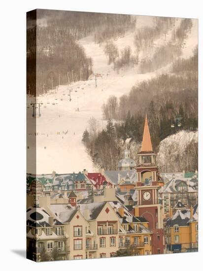 Mont Tremblant Ski Village in The Laurentians, Quebec, Canada-Walter Bibikow-Stretched Canvas