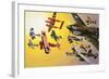 Montage of Aircraft with Colourful Markings-Wilf Hardy-Framed Giclee Print