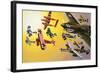 Montage of Aircraft with Colourful Markings-Wilf Hardy-Framed Giclee Print