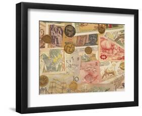 Montage of Coins and Paper Money-Steve Satushek-Framed Photographic Print