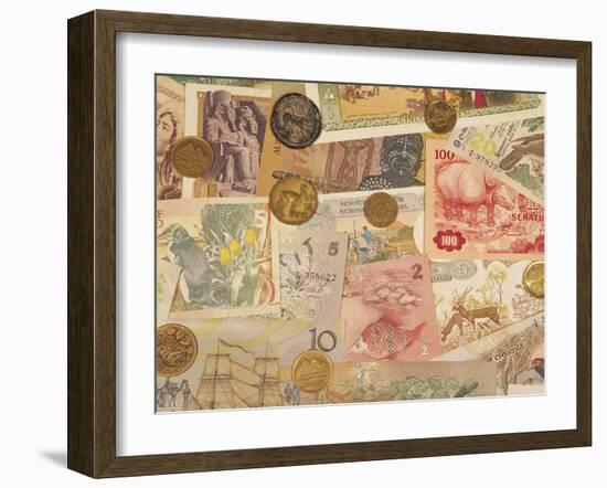 Montage of Coins and Paper Money-Steve Satushek-Framed Photographic Print