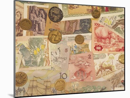 Montage of Coins and Paper Money-Steve Satushek-Mounted Photographic Print