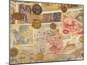 Montage of Coins and Paper Money-Steve Satushek-Mounted Photographic Print