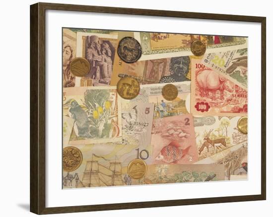 Montage of Coins and Paper Money-Steve Satushek-Framed Photographic Print
