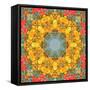 Montage of Flower Photographies, Orchids in a Symmetrical Ornament, Mandala-Alaya Gadeh-Framed Stretched Canvas