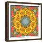 Montage of Flower Photographies, Orchids in a Symmetrical Ornament, Mandala-Alaya Gadeh-Framed Photographic Print