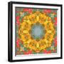 Montage of Flower Photographies, Orchids in a Symmetrical Ornament, Mandala-Alaya Gadeh-Framed Photographic Print