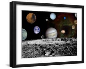 Montage of Images Taken by the Voyager Spacecraft-Stocktrek Images-Framed Premium Photographic Print