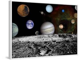 Montage of Images Taken by the Voyager Spacecraft-Stocktrek Images-Framed Photographic Print