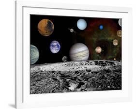 Montage of Images Taken by the Voyager Spacecraft-Stocktrek Images-Framed Photographic Print