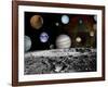 Montage of Images Taken by the Voyager Spacecraft-Stocktrek Images-Framed Photographic Print