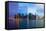 Montage of Manhattan Skyline Night to Day - New York - Usa-Samuel Borges-Framed Stretched Canvas