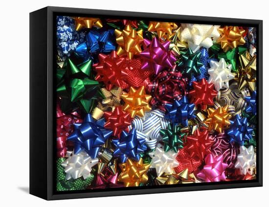 Montage of Multicolored Bows-Steve Terrill-Framed Stretched Canvas