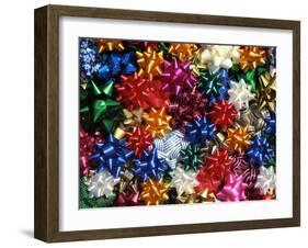 Montage of Multicolored Bows-Steve Terrill-Framed Photographic Print