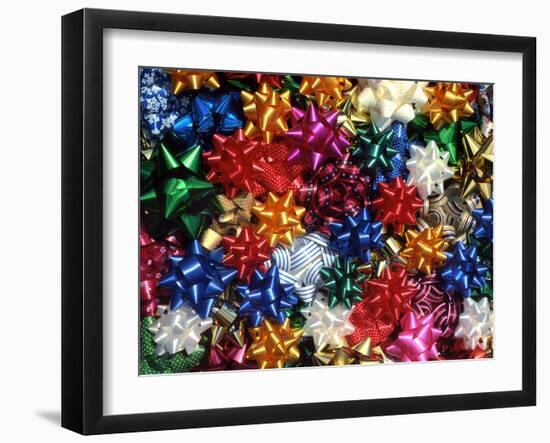 Montage of Multicolored Bows-Steve Terrill-Framed Photographic Print