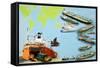 Montage of Ships from the Very Large Crude Carrier to Far Smaller Cargo and Passenger Ships-Clifford Meadway-Framed Stretched Canvas