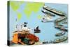 Montage of Ships from the Very Large Crude Carrier to Far Smaller Cargo and Passenger Ships-Clifford Meadway-Stretched Canvas