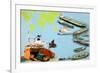 Montage of Ships from the Very Large Crude Carrier to Far Smaller Cargo and Passenger Ships-Clifford Meadway-Framed Giclee Print