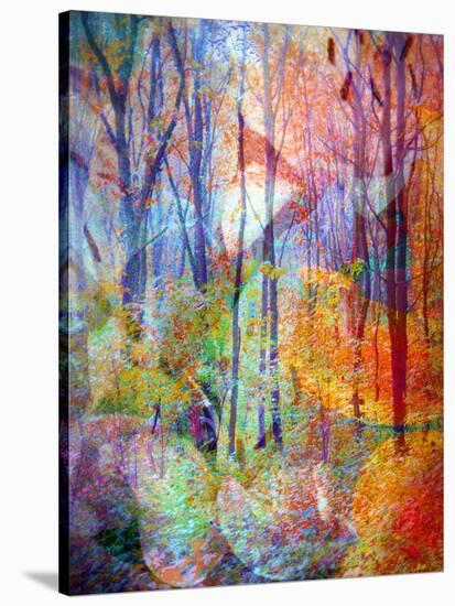 Montage of Trees and Flowers-Alaya Gadeh-Stretched Canvas