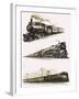 Montage of Us Trains-John S. Smith-Framed Giclee Print