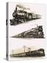 Montage of Us Trains-John S. Smith-Stretched Canvas