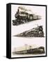 Montage of Us Trains-John S. Smith-Framed Stretched Canvas