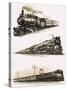 Montage of Us Trains-John S. Smith-Stretched Canvas