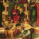 Detail of Angel Musicians from a Painting of the Virgin and Child on a Throne-Montagna-Giclee Print