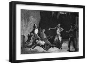 Montagnards' Suicide-Ary Scheffer-Framed Art Print