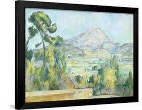 Montagne Saint Victoire, 1890-Paul Cézanne-Framed Premium Giclee Print